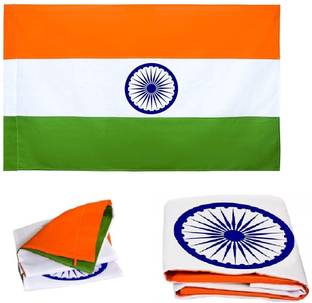 GEJUFF 18x26 Inch Tiranga Flag- Indian National flag - True Tricolor India Flag A-Foldable Outdoor Flag