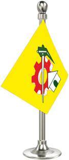 The Flag Company The Flag Company TDP Car Dashboard Flag - Silver Acrylic Rectangle Car Dashboard Flag