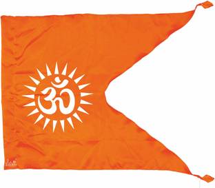 la jarden White Om printed Large Satin flag 40x31 inches Double Sided Wind Outdoor Flag