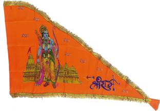 AYODHYAPATI Jai Shree Ram Lord Ram Flag/Jhanda/Dhwaj Triangle Outdoor Flag
