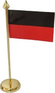 Umaiya DMK Car Dashboard single Brass flag Rectangle Car Dashboard Flag