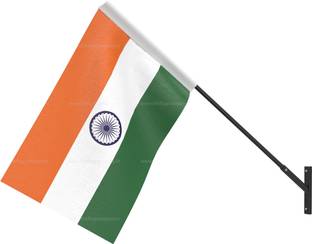 The Flag Company Indian National Flag - Wall Mounted 12" x 18" Rectangle Outdoor Flag