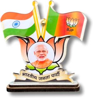 WOLCH Bjp Modi indian Flag Double Sided Wind Car Dashboard Flag