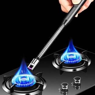 DN BROTHERS Rechargeable ele Lighter For Kitchen Stove,Candle, 360deg Flame Adjustable DN789 Steel, Plastic Electronic Gas Lighter