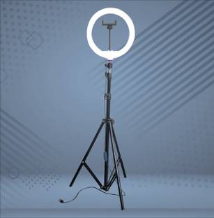 SHINEON 10 “ Big Selfie LED Ring Light & 7ft Tripod Stand live video Stream Phone Holder Flash