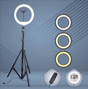 SHINEON 10 “Selfie Ring light with 7 ft tripod stand Kit for Instagram Reels & Shooting Flash