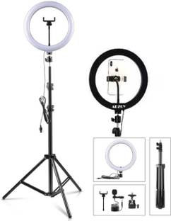 सनवेयर 10“ Ring light with 3 color modes with 7 ft tripod making you tube video Ring फ्लैश