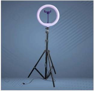 Delight 10 “ LED Round Ring Light & 7ft Tripod Stand For video Stream & Shooting Flash