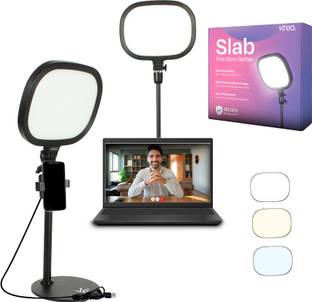 Kreo Slab Fill Light Video Light with Stand and Adjustable Temperature and Brightness Ring Flash
