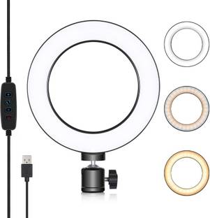 NAFA 10" (26 CM) LED Ring Light with 3 Color Modes Compatible with Phones & Cameras - Ring Flash