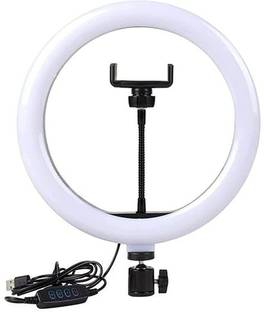 Advik 360 Degree Rotary Selfie Light with Tripod Stand and Cell Phone Holder Ring Flash