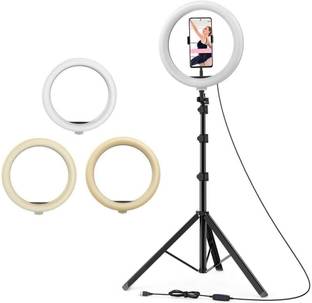 JPY 10-inch Ring Light with with 7 Feet Long Foldable and Lightweight Tripod Stand Ring Flash