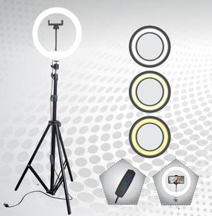 airtech Stand light with Tripod 10" LED ring 3Color Dimmable Lighting Photo-video-Shoot Ring Flash