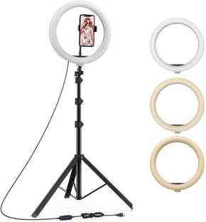 Tygot 10 Inches LED Ring Light for Camera, Phone with 7 Feet Long Foldable Lightweight Tripod Kit, Tripod