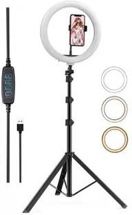 OSMAYO 10" Ring Light with 7ft Tripod Stand with Phone Holders, Magicfun Led Ring Light Ring Flash