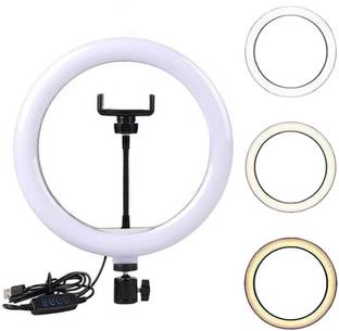 ZAXART 10 inch Selfie LED Ring Light Ring Flash (White&Black) Ring Flash