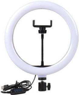 Hypex 10 Inch LED Ring Light With Universal Mobile Holder Use For Shooting/ You Tube/ Tik tok/Makeup & Many More Compatible With All Mobile & Cameras Ring Flash