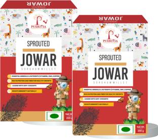 Pueritia Sprouted Jowar Powder |100% Pure Jowar millet |Source of Calcium, Iron, Protein|
