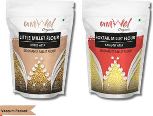 Amwel Combo of Little Millet Flour 450g + Foxtail Millet Flour 450g | Kutki + Kodra