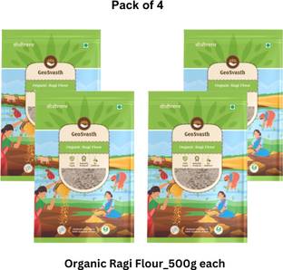 Geosvasth Organic Ragi Flour-100% Vegan Free | High Fiber & Calcium | Super Nutritious