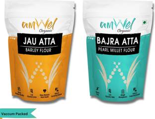 Amwel Combo of Jaun Atta 450g + Bajra Atta 450g | Barley Flour + Pearl Millet Flour