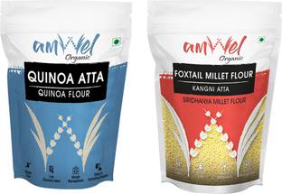 Amwel Combo of Quinoa Atta 450g + Kangni Atta 450g | Certified Organic