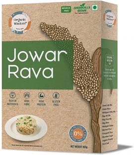 Organic Wisdom Jowar Rava (Millet Rava) | Natural & Gluten Free | High Protein & Fibre Rich