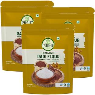 Pusht Organic Ragi Atta, Finger Millet Flour 500G