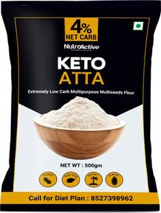 NUTROACTIVE Keto Atta (1g Net Carb Per Roti ) Extremely Low Carb Flour - 500 gm