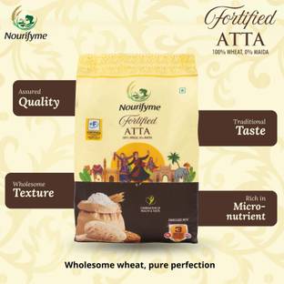NOURIFYME Fortified Atta Whole Wheat Flour Enriched with Iron, Folic Acid & Nutrients