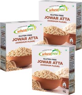 wheafree Gluten Free Jowar Atta(Sorghum Flour)-Pack of 3-(1kg Each)|Suitable for Celiacs
