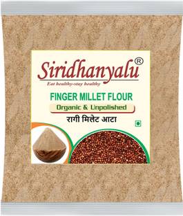 siridhanyalu Organic Ragi/Nachni Atta/Finger millet Flour Kelvaragu/Mandia/Mandua Powder