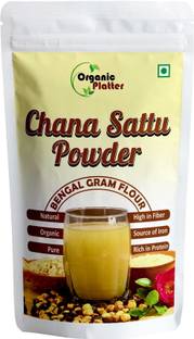 Organic Platter Chana Sattu Atta Roasted Gram Flour Sattu Powder Chana Flour High in Protein-P