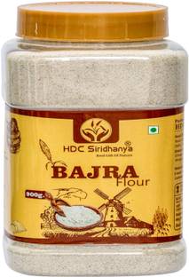 HDC SIRIDHANYA Natural Organic Roasted bajra flour / Atta, organically growon, pack of