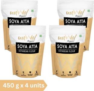 Amwel Organic Soya Atta Soyabean Flour High Protein vacuum packed