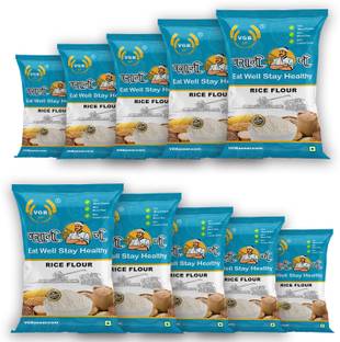 VGBNP 100% Natural & Original Rice Flour ( Chawal Ka Atta) White Rice Powder- 10kg