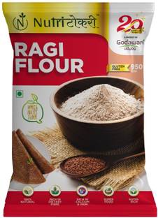 Nutri tokri Natural Finger Millet Flour (Ragi Flour) /Ragi ATTA
