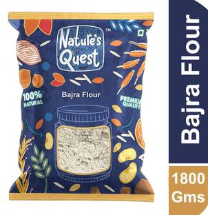 Nature’s Quest Bajra Flour 1800Gms|Sabut|Pearl Millet| Bajra ka Atta|Sajje| Kambu Mavu