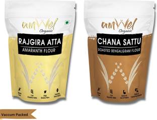 Amwel Combo of Amaranth Flour 450g + Bengal Gram Flour 450g | Rajgira + Sattu