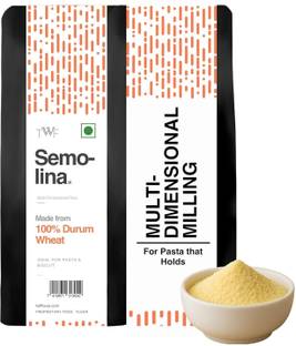 TWF Durum Wheat Semolina Flour | For Pizza Dusting, Pasta, Gnocchi | Sooji (Golden)