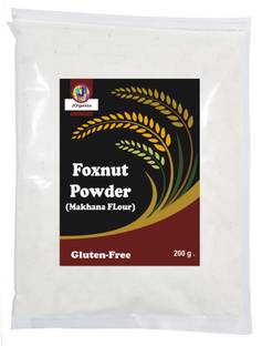 J Organics Makhana Flour/Gorgon Nut Puffed Kernels Foxnut 200g (Phool Makhana) Lotus atta