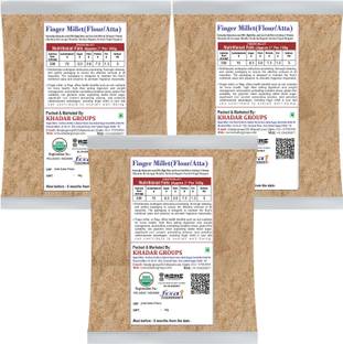siridhanyalu Finger Millet Flour: Gluten-free, Non-GMO,Protein-Rich Powder ,Organic Ragi/