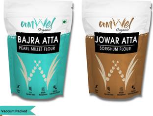Amwel Combo of Bajra Atta 450g + Jowar Atta 450g | Pearl Millet + Sorghum