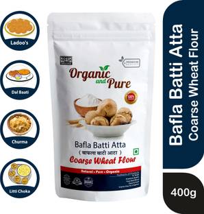 Organic and Pure Coarse Wheat Flour, Daal Baati Atta, Dal Bafla Atta