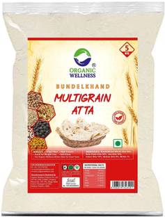 ORGANIC WELLNESS Bundelkhand Whole Wheat Multigrain Atta 5 KG Pack | High Protein | High Fiber