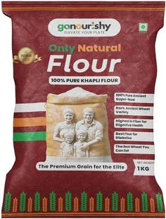 Gonourishy Pure Khapli (Emmer) Wheat Flour 1KG | High Fiber | Whole Grain