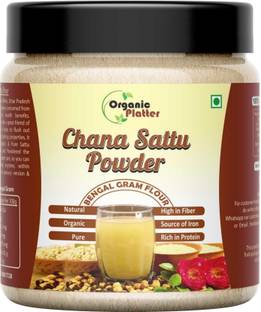 Organic Platter Chana Sattu Atta Roasted Gram Flour Sattu Powder Chana Flour High in Protein