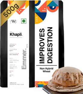 TWF Khapli Wheat Flour | Low GI (Emmer Wheat Atta) | 100% High Fiber | Protein-Rich