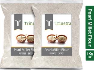 Trinetra Best Quality Pearl Millet Flour / Bajra Atta 1Kg Pack of 2