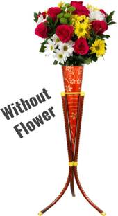 SPS Craft Meroon Single Pot Iron Flower Basket